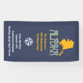 アラスカファミリークルーズドードアサイン記念日 横断幕 (横)