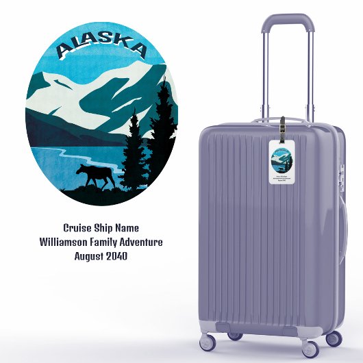 アラスカファミリーバケーションクルーズモノグラム ラゲッジタグ