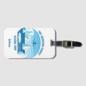 アラスカファミリーバケーショングパーソナライズされたラシヤ ラゲッジタグ (正面横)