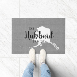 アラスカファミリーモノグラム州ドオーマ ドアマット