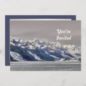 アラスカフィヨルドグレイシャーランドスケープフォト誕生日 招待状 (正面/裏面)