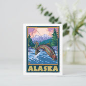 アラスカフライ魚釣りシーン ポストカード (スタンド正面)