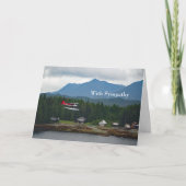 アラスカフロートプレーンランドスケープ写真悔やみや弔慰 カード (正面)