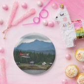 アラスカフロートプレーン横向き写真 ペーパープレート (パーティー)