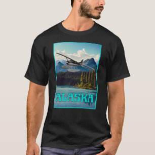アラスカフロート飛行機 Tシャツ