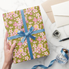 アラスカフローラウィンドネイビーブルーラッピング紙 ラッピングペーパー