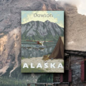 アラスカブッシュ飛行機アンド魚釣り旅行 キャンバスプリント