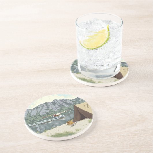 アラスカブッシュ飛行機アンド魚釣り旅行 コースター (側面)