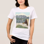 アラスカブッシュ飛行機アンド魚釣り旅行 トライブレンドＴシャツ (正面)