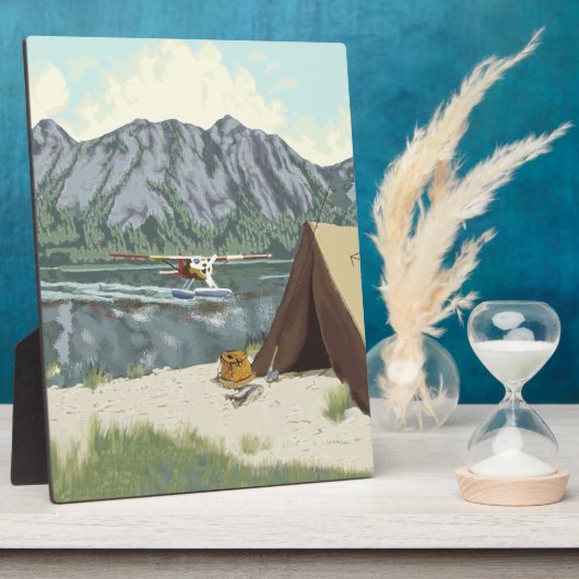 アラスカブッシュ飛行機アンド魚釣り旅行 フォトプラーク (側面)