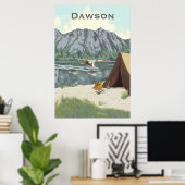 アラスカブッシュ飛行機アンド魚釣り旅行 ポスター (ホームオフィス)