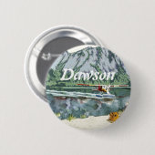 アラスカブッシュ飛行機アンド魚釣り旅行 缶バッジ (正面&裏面)