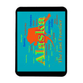 アラスカプライドマップシルエット マグネット (縦)