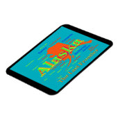 アラスカプライドマップシルエット マグネット (左側)