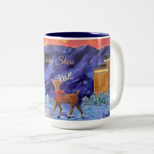 アラスカホリデースターズキャプテン調理師ホテルクリスマス ツートーンマグカップ (正面右)