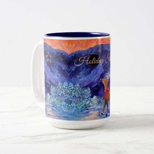 アラスカホリデースターズキャプテン調理師ホテルクリスマス ツートーンマグカップ (正面左)