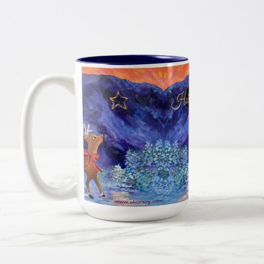 アラスカホリデースターズキャプテン調理師ホテルクリスマス ツートーンマグカップ (左)