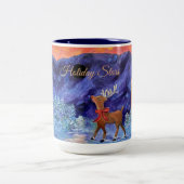 アラスカホリデースターズキャプテン調理師ホテルクリスマス ツートーンマグカップ (中央)