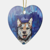 アラスカボレアリスパップハートセラミックオーナメント_アラスカ セラミックオーナメント (左)