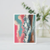 アラスカポップ・アートのアートトラベルイラストレーション ポストカード (スタンド正面)