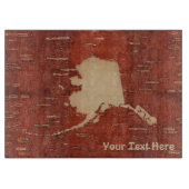 アラスカマップオンインナー樺の木樹皮 カッティングボード (正面)