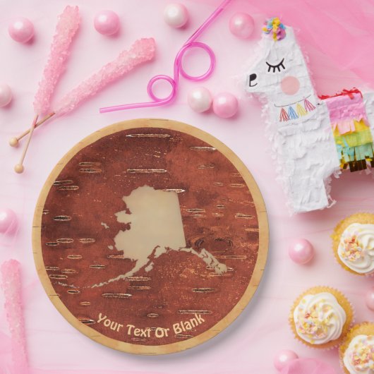 アラスカマップオンインナー樺の木樹皮 ペーパープレート (パーティー)