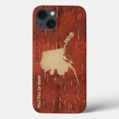 アラスカマップオンインナー樺の木樹皮 Case-Mate iPhoneケース (裏面)