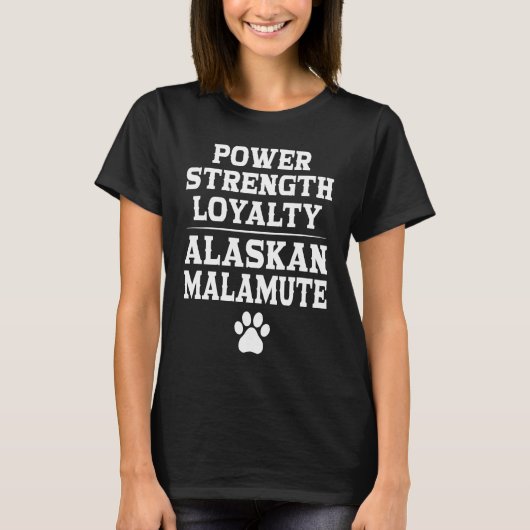 アラスカマルートキャラクター犬のオーナーファンアラスカンマ Tシャツ (正面)