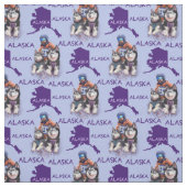 アラスカムッシャーとその犬 ファブリック (見本)