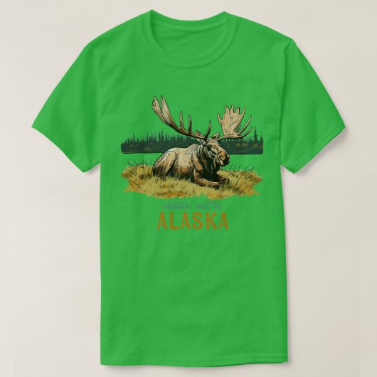 アラスカムースのTシャツで Tシャツ (デザイン正面)