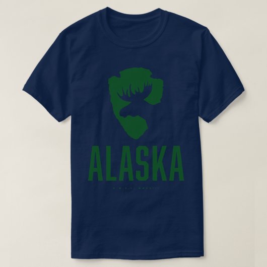 アラスカムースグリーン Tシャツ (デザイン正面)