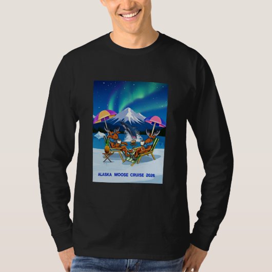 アラスカモースクルーズ 2026 長袖Tシャツ Tシャツ (正面)