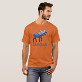 アラスカモース 雪山 Tシャツ (正面フル)