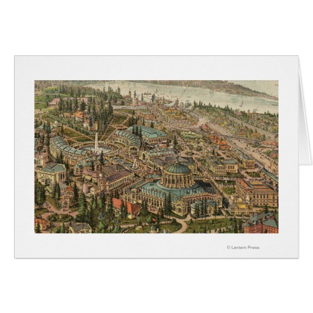 アラスカユーコン太平洋万博の空中眺め (正面横)