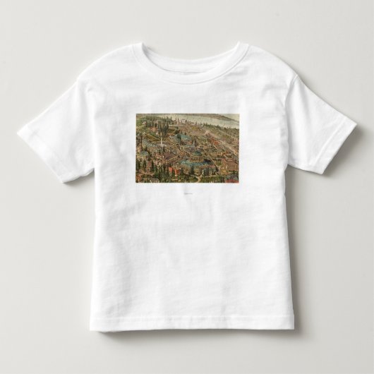 アラスカユーコン準州太平洋の博覧会の空中写真 トドラーTシャツ (正面)