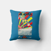 アラスカライン汽船ポスター クッション (裏面)
