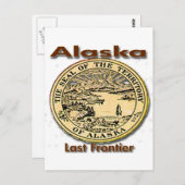 アラスカラストフロンティア州シール ポストカード (正面/裏面)