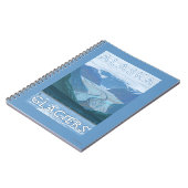 アラスカラージグレイシャーシーンヴィンテージ旅行 ノートブック (左側)