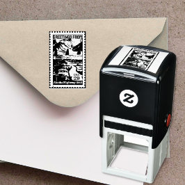 アラスカレトロ切手 セルフインキングスタンプ