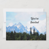 アラスカレンジマウンテンランドスケープ写真誕生日 招待状 (正面)