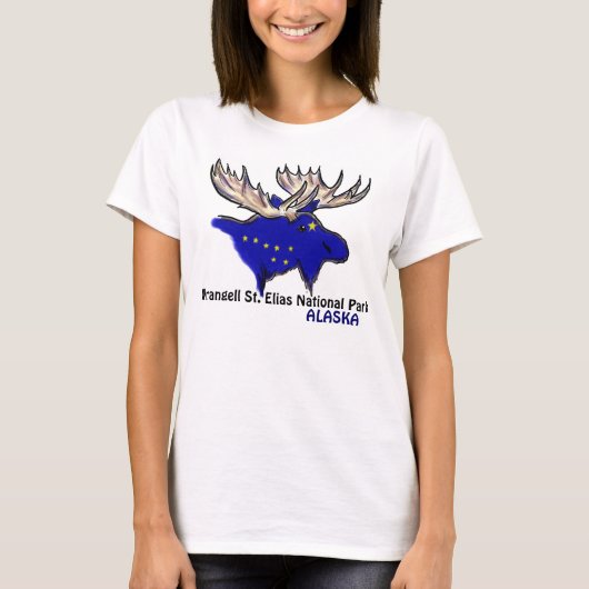 アラスカワランジェル国立公園レディースTee Tシャツ (正面)
