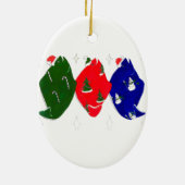 アラスカンお洒落ワイルドライフキュートクリスマスオーナメント セラミックオーナメント (裏面)