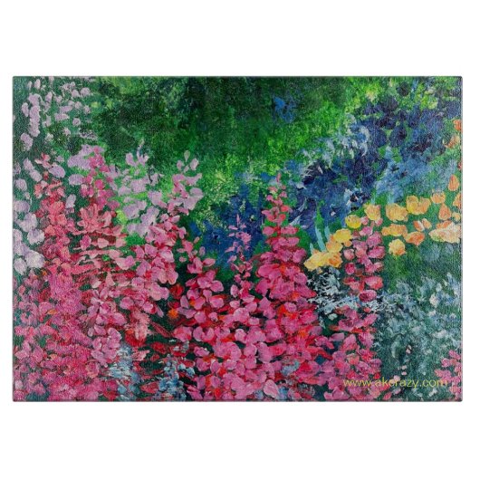 アラスカンの雑草ガラスの切断板 カッティングボード (正面)