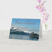 アラスカンクルーズバケーショントラベルサンキュー 箔グリーティングカード (蘭)