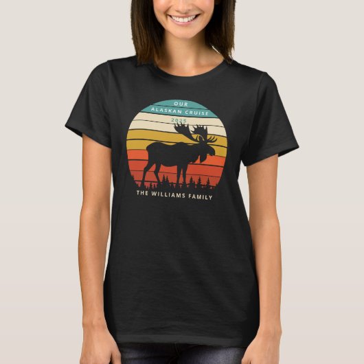 アラスカンクルーズ船カスタム乗船Tシャツ Tシャツ (正面)