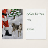 アラスカンクレカイクリスマスギフト名札 (正面&裏面)