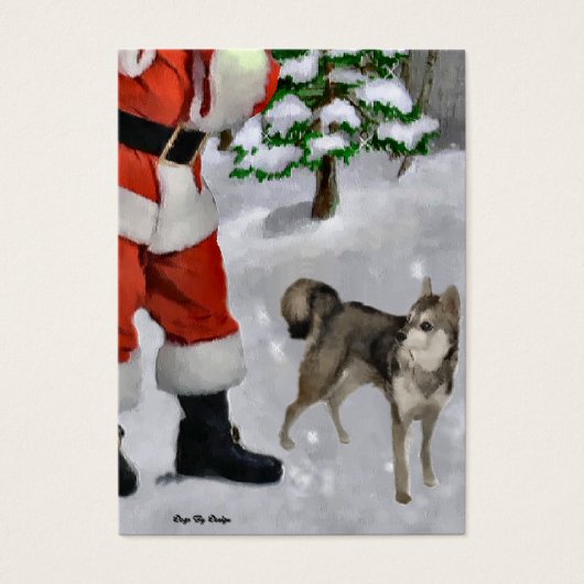 アラスカンクレカイクリスマスギフト名札 (正面)