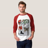 アラスカンクレカイクリスマスプレゼント Tシャツ (正面フル)