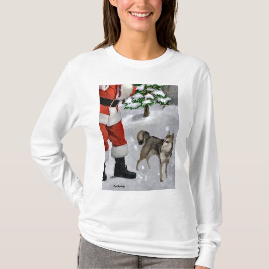 アラスカンクレカイクリスマスプレゼント Tシャツ (正面)