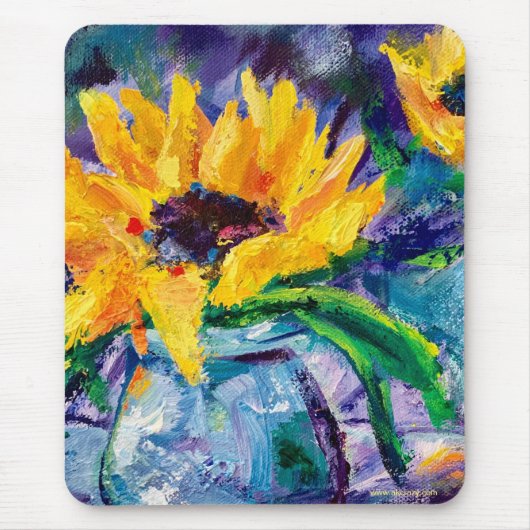 アラスカンサンフラワーブルースマウスパッド マウスパッド (正面)